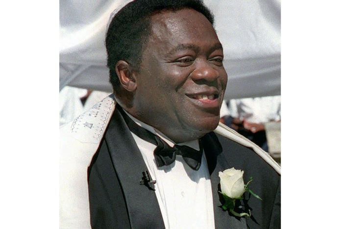 Actor Yaphet Kotto appears on his wedding day in Baltimore, Md., on July 12, 1998. Kotto, the commanding actor of the James Bond film <em>Live and Let Die</em> and as Lt. Al Giardello on the 90's NBC police drama <em>Homicide: Life on the Street</em>, died Monday at age 81.