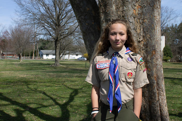 Scarlett Helmecki joined an all-girls Scouts BSA troop in Delaware two years ago and recently became an Eagle Scout.