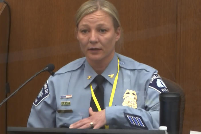 Minneapolis Police Inspector Katie Blackwell told jurors on Monday that former officer Derek Chauvin's restraint of George Floyd on May 25, 2020, did not fit the department's training in  defensive maneuvers.