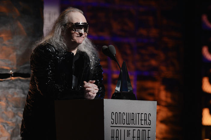 Jim Steinman speaks onstage at the Songwriters Hall of Fame induction and awards in 2012.