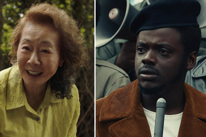 Youn Yuh-jung plays a Korean grandmother in <em>Minari </em>and Daniel Kaluuya plays Black Panther Party leader Fred Hampton in <em>Judas and the Black Messiah.</em>
