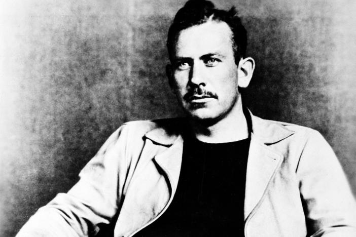 American author John Steinbeck, winner of the 1940 Pulitzer Prize for his novel <em>The Grapes of Wrath </em>and 1962 Nobel Prize in Literature laureate, in an undated photo. An early, unpublished Steinbeck novel concerns brutal murders and a werewolf.