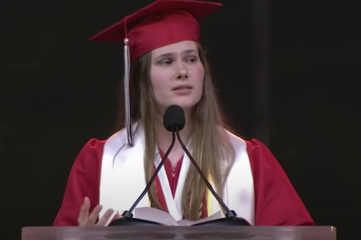 The speech that high school valedictorian Paxton Smith pulled from inside her graduation gown was not the one she had shown the school. So she took a deep breath before launching into it, wondering if she would be allowed to share her thoughts about Texas' new restrictive abortion law.