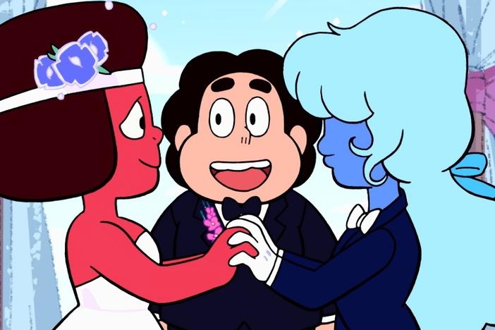 Ruby and Sapphire get married on <em>Steven Universe.</em>