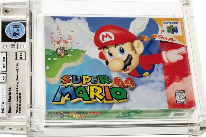 An anonymous bidder won a pristine copy of a 1996 Nintendo Mario 64 for $1.56 million, according to Heritage Auctions.