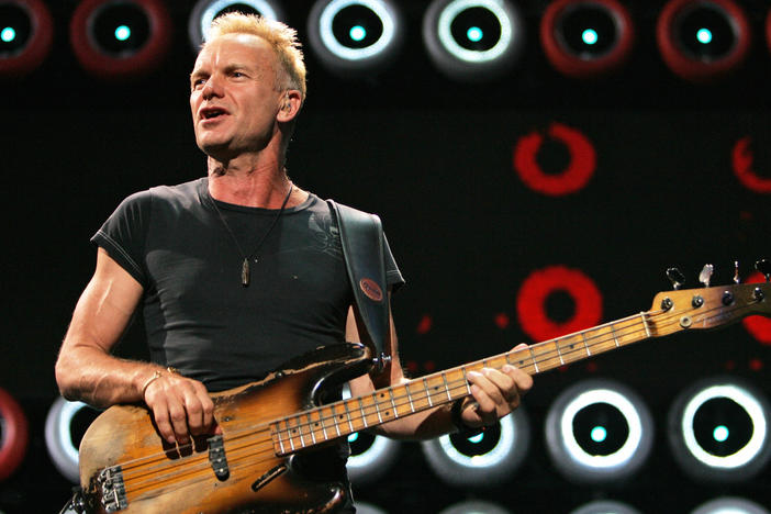 The Police lead singer Sting performs in 2007.
