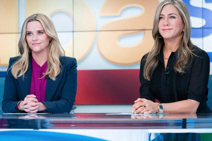 Reese Witherspoon and Jennifer Aniston star as co-anchors on Apple TV 's 'The Morning Show.'