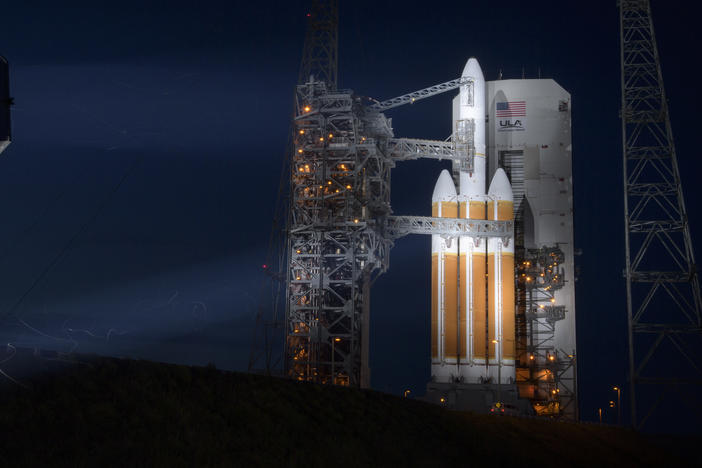 In this 2018 handout provided by NASA, the United Launch Alliance Delta IV Heavy rocket prepares to launch with the Parker Solar Probe onboard.