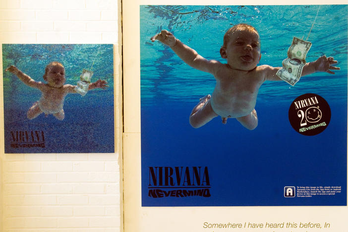 Nirvana artifacts and exhibits are seen at the opening of "In Bloom: The Nirvana Exhibition," marking the 20th anniversary of the release of Nirvana's <em>Nevermind</em> album, in 2011 at the Loading Bay Gallery in London.