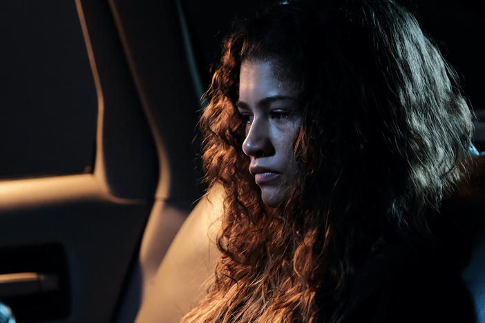 Zendaya plays Rue Bennett, a teenager struggling with substance use disorder, in HBO's Euphoria.