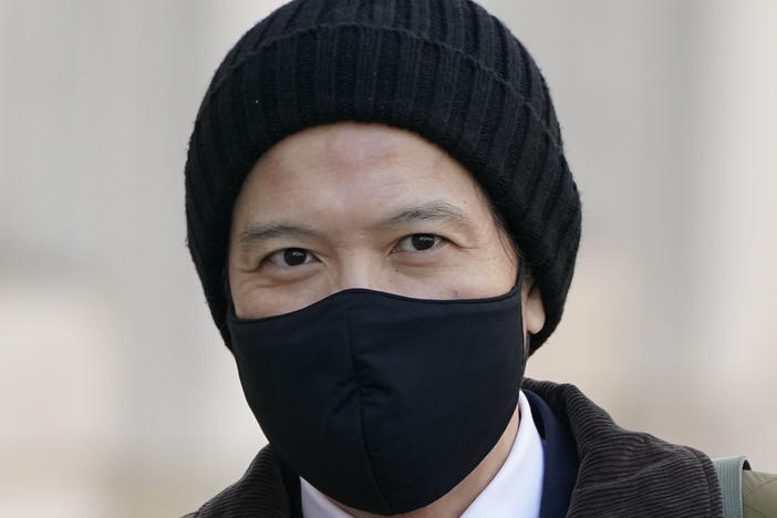 Roger Ng arrives to court for jury selection in New York on Tuesday. A federal jury will hear opening statements today in the corruption trial of the former Goldman Sachs executive charged in the 1MDB scandal.