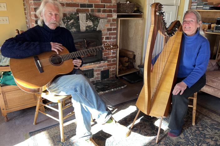 Fred Gosbee, left and Julia Lane, who record as Castlebay. The pair spent a decade researching works of music thought lost to time, which they're now releasing as a book.