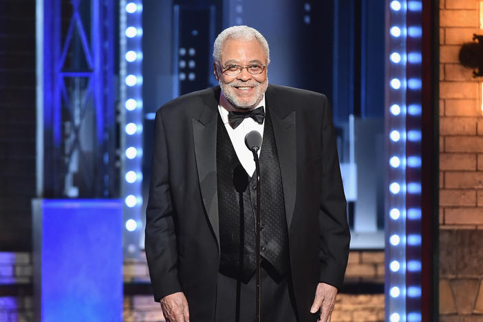 James Earl Jones accepts the Special Tony Award for Lifetime Achievement in the Theatre during the 2017 Tony Awards in 2017.