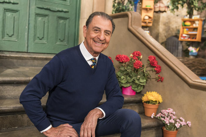 Emilio Delgado poses for a picture at Kaufman Astoria Studios while filming the 50th season of "Sesame Street," in October 2018.