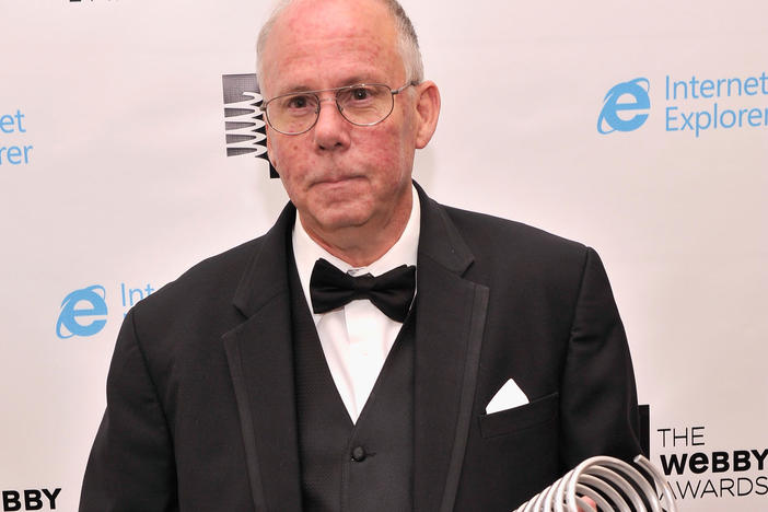Steve Wilhite, inventor of the GIF file format, poses in 2013 at the Webby Awards in New York City. That year, the Webby Awards honored Wilhite with a lifetime achievement award. He played a GIF as his acceptance speech, which iterated the pronunciation as "jif," not "gif."