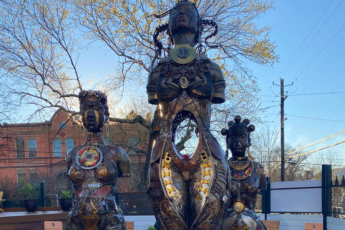 Mothers of Gynecology, a statue honoring enslaved Black women who were unwilling subjects in experiments that resulted in medical advances by Michelle Browder in Montgomery, Ala.