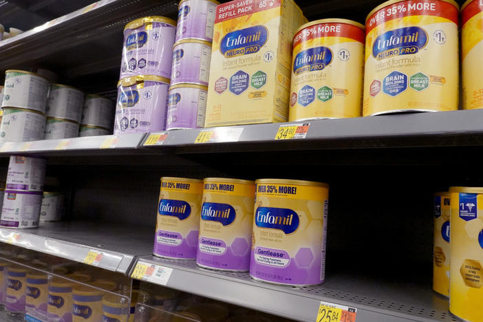 Baby formula is offered for sale at a big-box store on Jan. 13 in Chicago. Baby formula has been in short supply in many stores around the U.S. for several months.