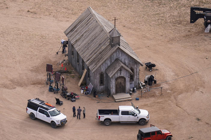 The Bonanza Creek Ranch in Santa Fe, N.M., is seen on Oct. 23, 2021. On Wednesday, New Mexico workplace safety regulators issued the maximum possible fine against a film production company for firearms safety failures on the set of "Rust," where a cinematographer was fatally shot.