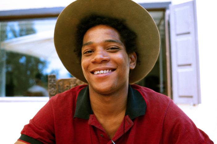 A 1983 photo of then 23-year-old visual artist Jean-Michel Basquiat.