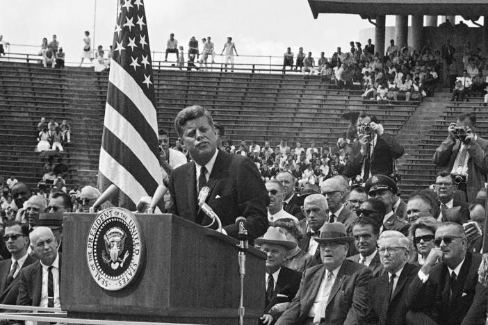 Sixty years ago, President John F. Kennedy delivered an address at Rice University to inspire Americans to support NASA's mission to the moon. In what became known as his "We Choose the Moon" speech, Kennedy promised to put an American astronaut on the moon before the end of the 1960s.