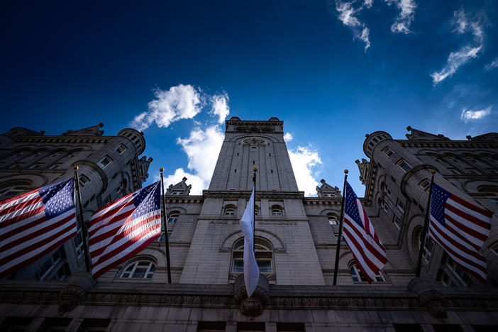 The Waldof Astoria, the former Trump International Hotel at the Old Post Office Building, on Aug. 18, 2022 in Washington, D.C.