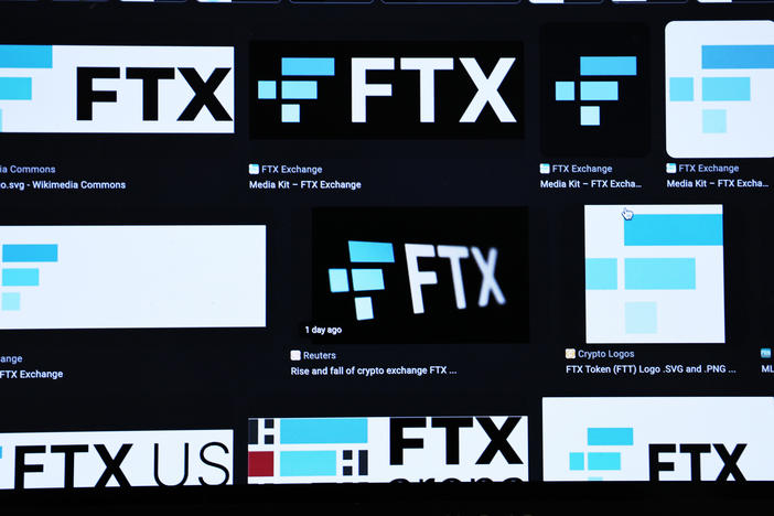 In this photo illustration, the FTX logo is seen on a computer on November 10, 2022 in Atlanta, Georgia.