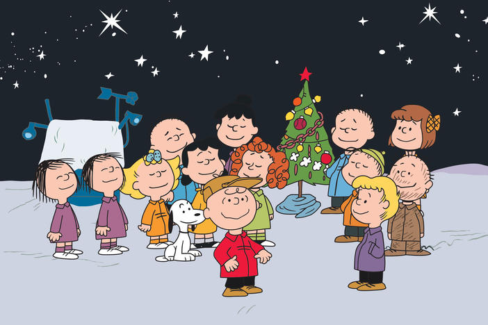 This image released by Peanuts Worldwide shows promotional art for the 1965 animated TV special "A Charlie Brown Christmas." The soundtrack has sold more than five million copies.