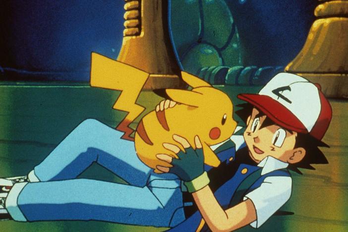 Pikachu And Ash In The Animated Movie "Pokemon:The First Movie."
