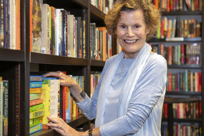 Judy Blume, author of "Are You There God? It's Me, Margaret," poses for a portrait at Books and Books, her non-profit bookstore in Key West, Florida.