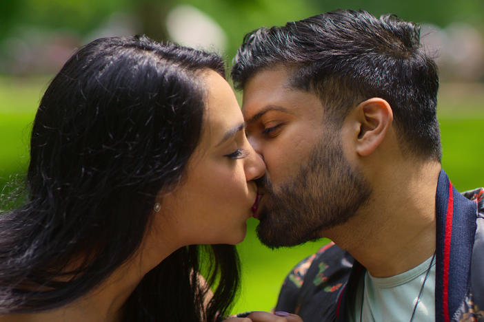 Viral, left, and Aashay in <em>Indian Matchmaking, </em>which is back with a third season on Netflix.