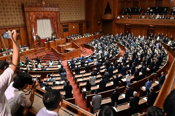 Members of the House of Councilors vote on a series of legislation to broaden the definition of rape in Japan.