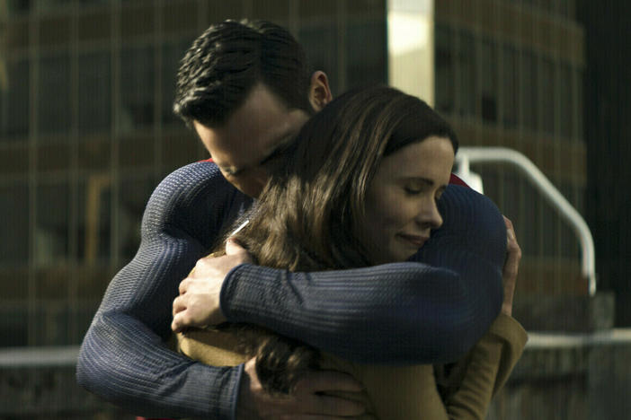 Tyler Hoechlin as Superman and Elizabeth Tulloch as Lois Lane. The season finale of The CW's <em>Superman & Lois</em> airs on Tuesday.