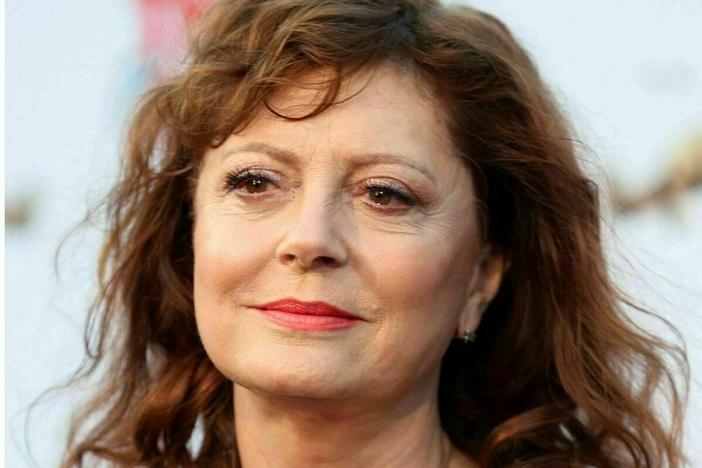 Melissa Barrera, left, and Susan Sarandon are among the artists who have faced consequences for their comments regarding Israel's bombardment of Gaza.