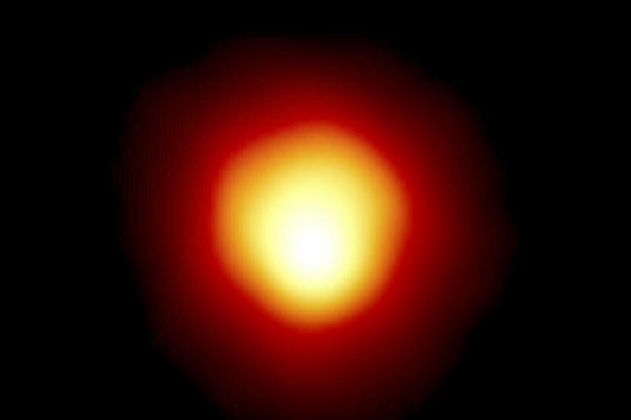 This image made with the Hubble Space Telescope and released by NASA on Aug. 10, 2020, shows the star Alpha Orionis, or Betelgeuse, a red supergiant that is about 700 million light years from Earth.