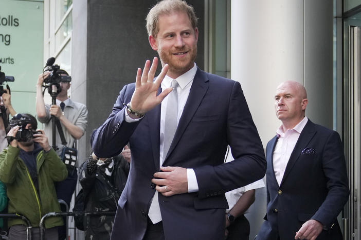 Prince Harry leaves the High Court after giving evidence in London, on June 7, 2023. Prince Harry won his phone hacking lawsuit on Friday against the publisher of the Daily Mirror and was awarded over 140,000 pounds ($180,000).