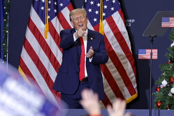 Former President and 2024 presidential hopeful Donald Trump at a campaign event in Iowa on Tuesday.
