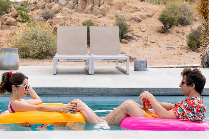 Visit a <em>Palm Springs </em>resort with Cristin Milioti and Andy Samberg for a charming offbeat romcom.