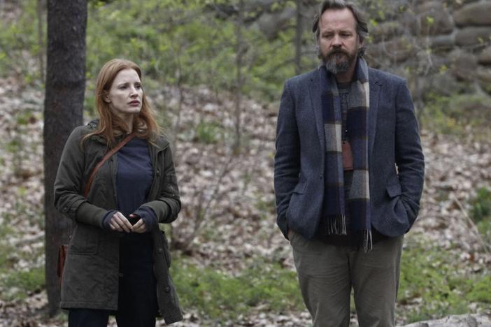 Jessica Chastain plays a single mother who connects with a man with early-onset dementia (Peter Sarsgaard) in <em>Memory</em>.