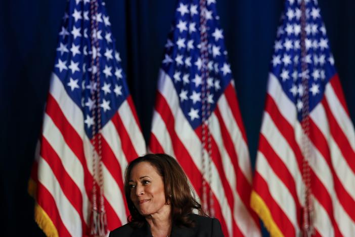 Vice President Harris attends an event on Wednesday in Kalamazoo, Mich.  