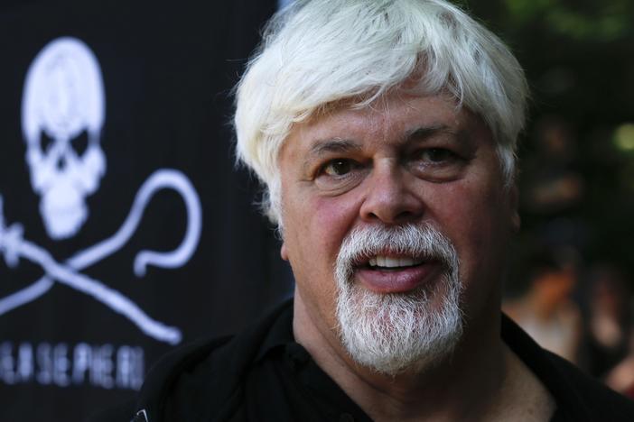 Paul Watson, then founder and President of the animal rights and environmental Sea Shepherd Conservation, attends a demonstration against the Costa Rican government near Germany's presidential residence during a visit of Costa Rica's president in Berlin in May 2012. Greenland police said they arrested Watson on Sunday on an international arrest warrant issued by Japan.