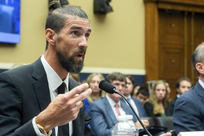 Former U.S. Olympian Michael Phelps testified during a Congressional hearing examining Anti-Doping Measures in advance of the 2024 Summer Olympics on June 25, 2024, in Washington.