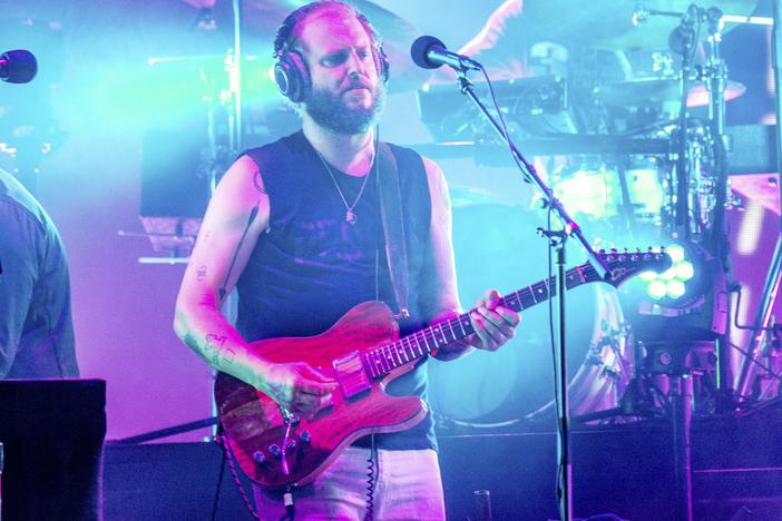 Bon Iver performs at the Bonnaroo Music and Arts Festival on June 9, 2018, in Manchester, Tenn.