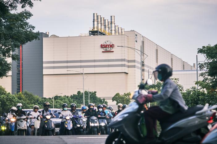 Buildings at the Taiwan Semiconductor Manufacturing Co. campus in Hsinchu, Taiwan, on July 16.