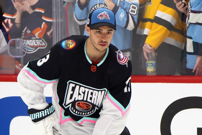 Johnny Gaudreau, seen here skating in warmups before last year's NHL All-Star Game.