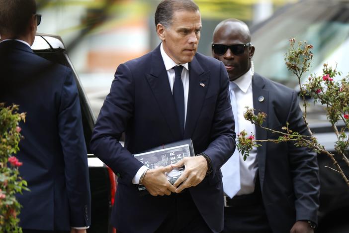 Hunter Biden arrives at the J. Caleb Boggs Federal Building in Wilmington, Del., in June during his trial on felony gun charges.