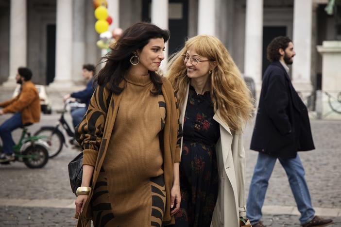 Irene Maiorino, left, and Alba Rohrwacher, right, play the adult versions of protagonists Lila and Lenù in the fourth season of <em>My Brilliant Friend</em>.