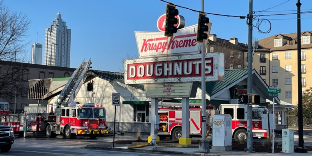 Shaquille O'Neal's Historic Atlanta Krispy Kreme Damaged By Raging Fire ...