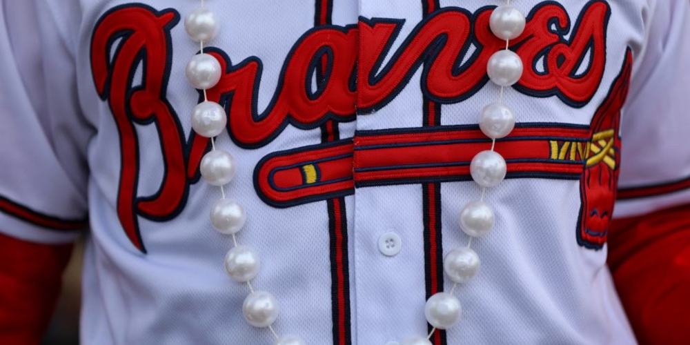 I design a new Atlanta Braves jersey after every series win this season:  “Cherokee Rose” : r/Braves