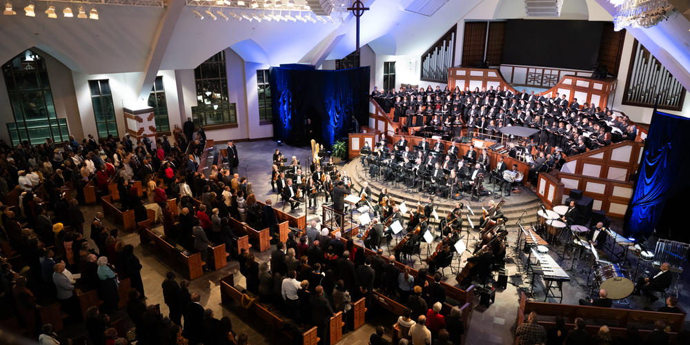 The Atlanta Symphony Orchestra and Chamber Chorus are pictured at the King Celebration Concert at Ebenezer Baptist Church on Jan.4, 2025.